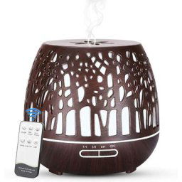 Diffuseur d'Huiles Essentielles 400ml, Télécommande d'humidificateur Ultrasonique Sans bpa avec