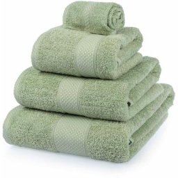 Homescapes - Serviette 100% Coton - Vert Sauge - Lot 4 serviettes - Vert Sauge