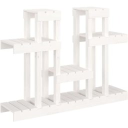 Support à plantes Blanc 104,5x25x77,5 cm Bois massif de pin Vidaxl Blanc