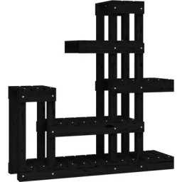 Support à plantes Noir 92x25x97 cm Bois massif de pin Vidaxl Noir