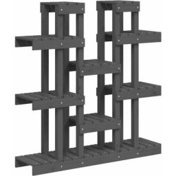 Support à plantes Gris 104,5x25x109,5 cm Bois massif de pin Vidaxl Gris