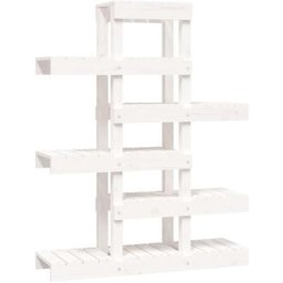 Support à plantes Blanc 85x25x109,5 cm Bois massif de pin Vidaxl Blanc