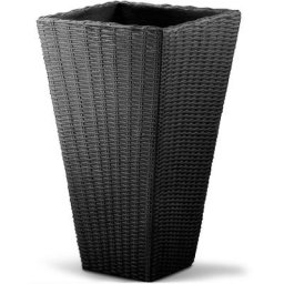 Deuba - Pot de fleurs 70 x 40 x 40 cm 59 l Bac à fleurs aspect polyrotin jardin terrasse intérieur