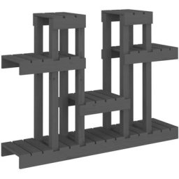 Support à plantes Gris 104,5x25x77,5 cm Bois massif de pin