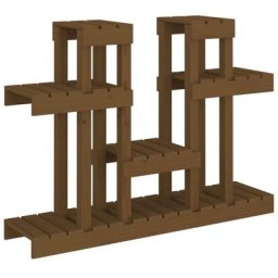 Support à plantes Marron miel 104,5x25x77,5 cm Bois massif pin Vidaxl marron miel