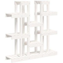 Support à plantes Blanc 104,5x25x109,5 cm Bois massif de pin Vidaxl Blanc