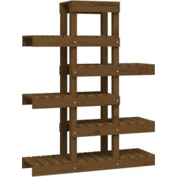 Support à plantes Marron miel 85x25x109,5 cm Bois massif pin