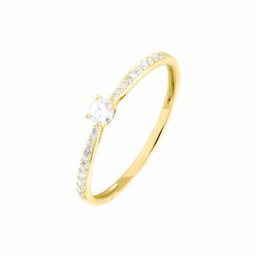 Bague Solitaire Laetitia Or Jaune Diamant
