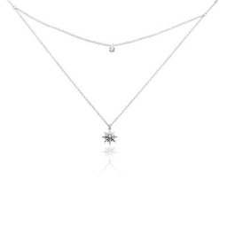 Collier Shone Argent Oxyde De Zirconium