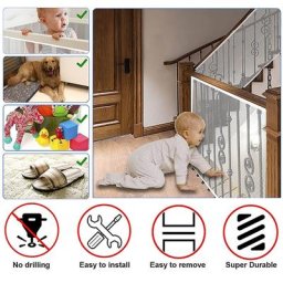 Barrière de sécurité polyvalente pour bébé filet de protection pour enfants barrière de sécurité