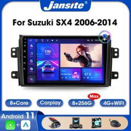 Jansite – autoradio Android 11 8 go/2006 go 2 Din lecteur multimédia vidéo Carplay RDS écran