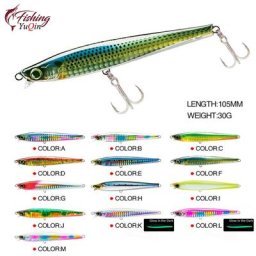 Leurres de pêche à naufrage lent Minnow Jerkbait Bar Brochet Carkbait Wobblers Swimbait