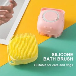 Brosse de bain en silicone souple pour animaux de compagnie gants de massage de bain pour gros