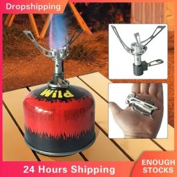 Brûleur à gaz pliable en acier inoxydable camping en plein air barbecue cuisson