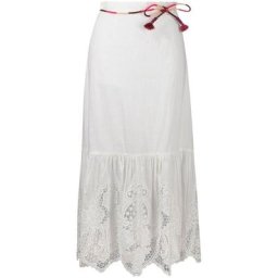 Zimmermann Jupe mi-longue en broderie anglaise