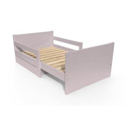 Lit évolutif enfant avec tiroir bois 90 x (140/170/200) Violet Pastel