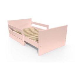 Lit évolutif enfant avec tiroir bois 90 x (140/170/200) Rose Pastel