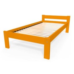 Lit 90x190 enfant en bois hêtre Simply 90x190 Orange