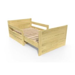 Lit évolutif enfant avec tiroir bois 90 x (140/170/200) Miel