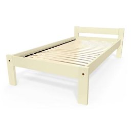 Lit 90x190 enfant en bois hêtre Simply 90x190 Ivoire