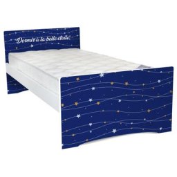 Lit 90x190 enfant avec tête et pied personnalisable