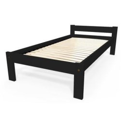 Lit 90x190 enfant en bois hêtre Simply 90x190 Noir