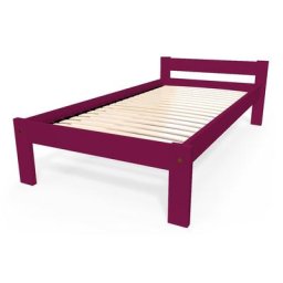 Lit 90x190 enfant en bois hêtre Simply 90x190 Prune