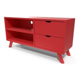 Meuble TV Scandinave bois Viking Rouge