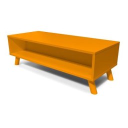 Table basse scandinave bois rectangulaire Viking Orange