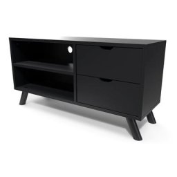 Meuble TV Scandinave bois Viking Noir