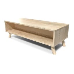 Table basse scandinave bois rectangulaire Viking Vernis Naturel