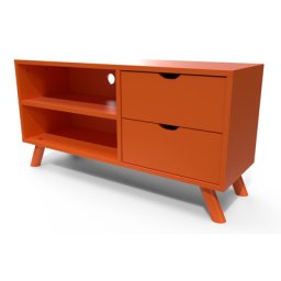 Meuble TV Scandinave bois Viking Orange