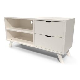 Meuble TV Scandinave bois Viking Ivoire