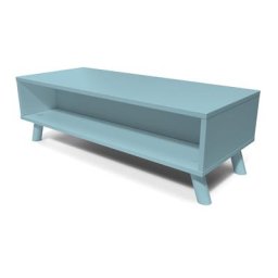 Table basse scandinave bois rectangulaire Viking Bleu Pastel