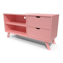 Meuble TV Scandinave bois Viking Rose Pastel
