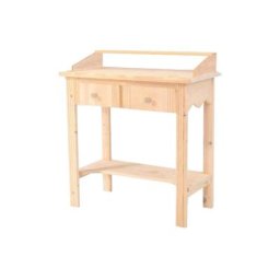 Console Hall bois avec top et 2 tiroirs Brut