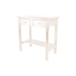 Console Hall bois + 2 tiroirs Blanc Antique