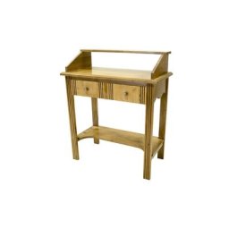 Console Hall bois avec top et 2 tiroirs Miel antiquaire