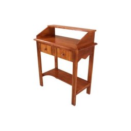 Console Hall bois avec top et 2 tiroirs Merisier