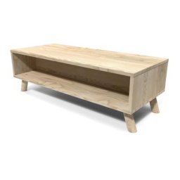Table basse scandinave bois rectangulaire Viking Brut