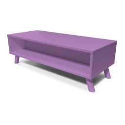 Table basse scandinave bois rectangulaire Viking Lilas
