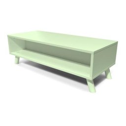 Table basse scandinave bois rectangulaire Viking Vert Pastel