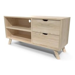 Meuble TV Scandinave bois Viking Vernis Naturel
