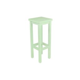 Tabouret de bar droit bois made in France Vert Pastel
