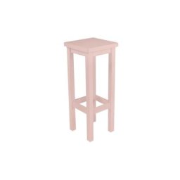 Tabouret de bar droit bois made in France Rose Pastel