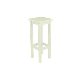 Tabouret de bar droit bois made in France Ivoire