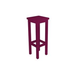 Tabouret de bar droit bois made in France Prune