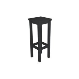 Tabouret de bar droit bois made in France Noir