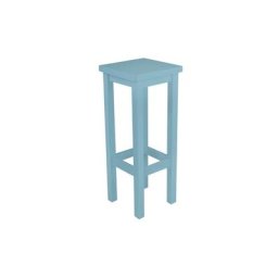 Tabouret de bar droit bois made in France Bleu Pastel
