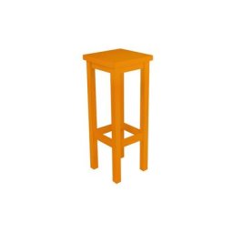 Tabouret de bar droit bois made in France Orange